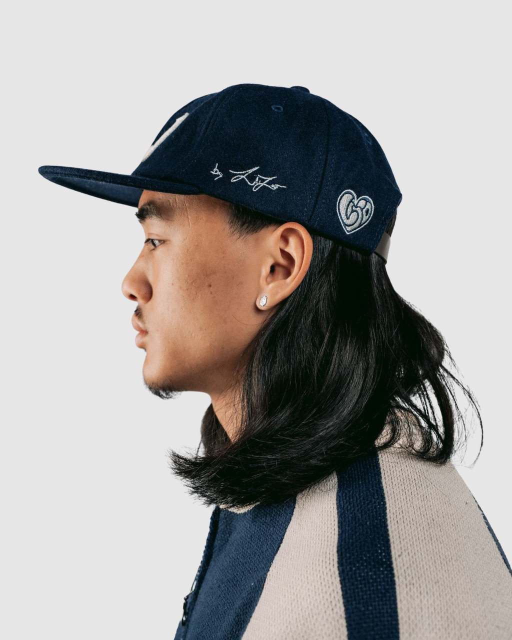 NAVY WOOL CAP